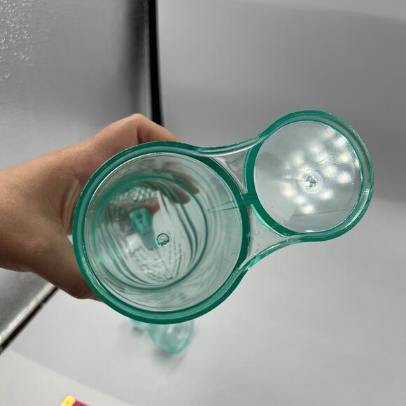 Vintage Duo Swan Makeup Bathroom Organizers Acrylic Light Blue MCM Art Deco - Picture 2 of 12